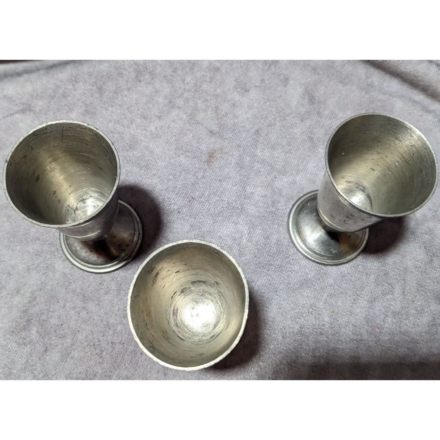 Vintage Revere Pewter Mini Goblet Set (3)