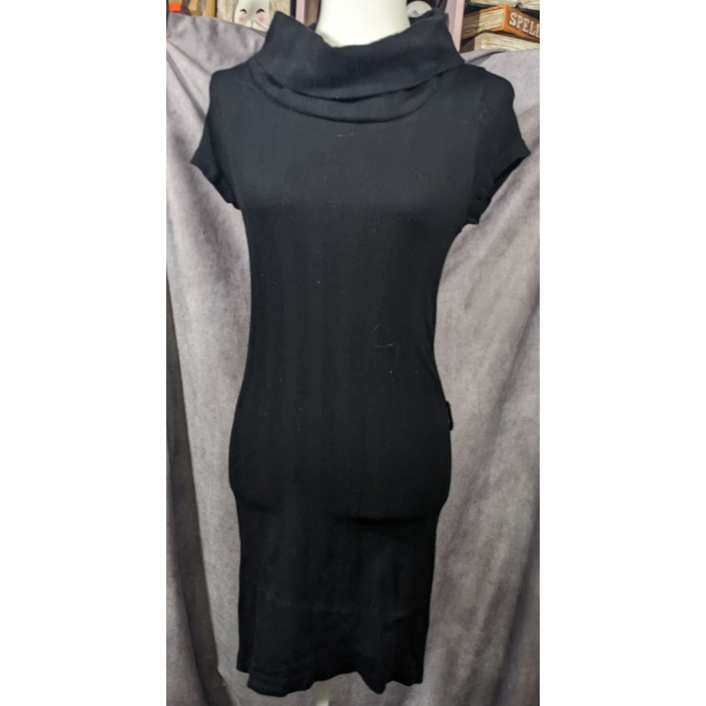 JJ Authentic Corporate Goth Cowl Neck Sweater Dress Size M/L