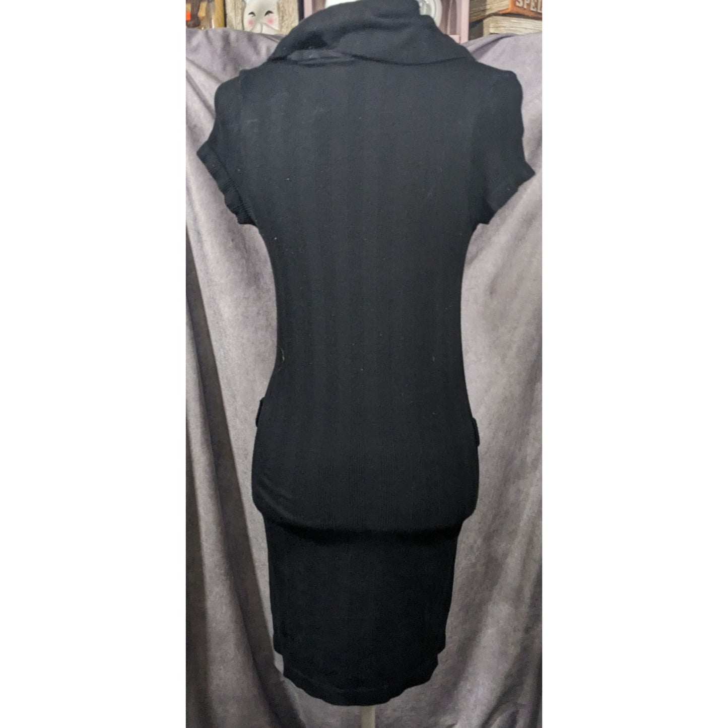 JJ Authentic Corporate Goth Cowl Neck Sweater Dress Size M/L