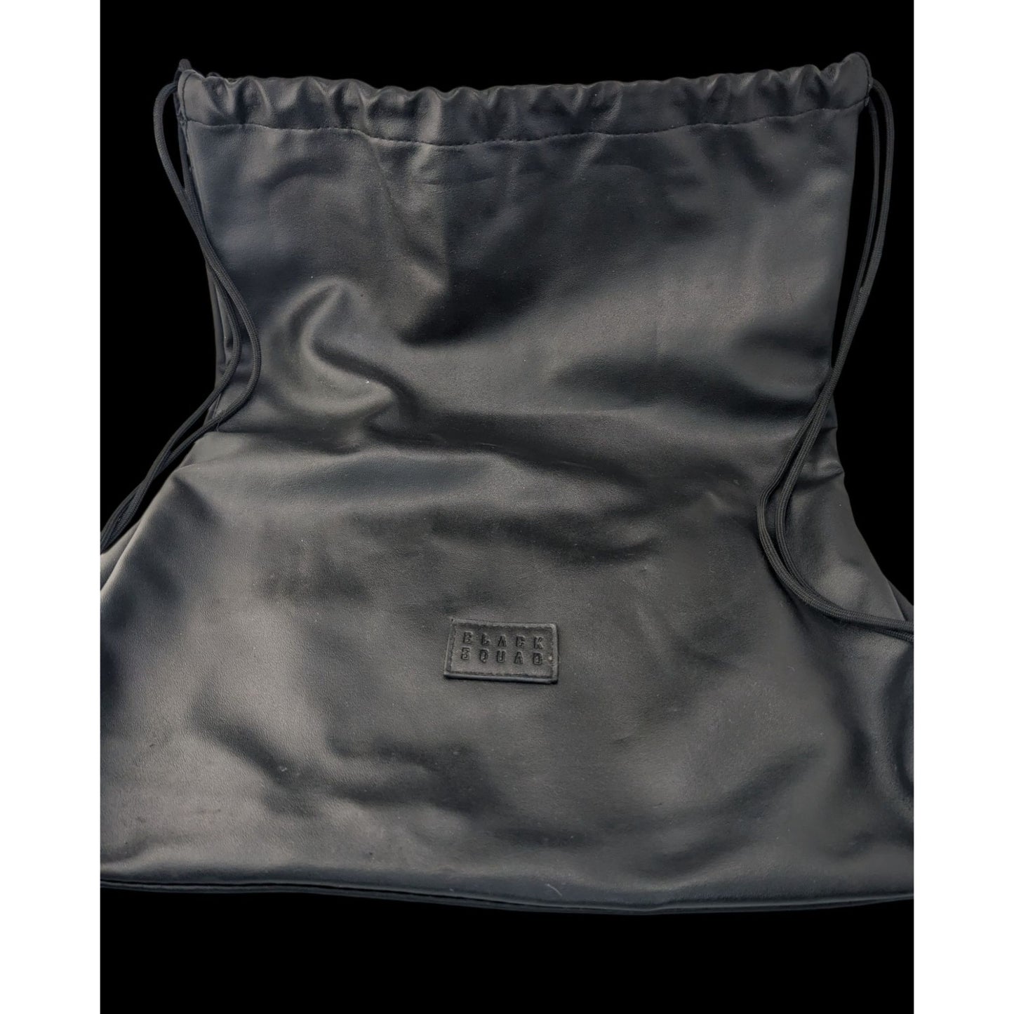 Gothic Black Squad Drawstring Backpack With Inner Zipper Pocket