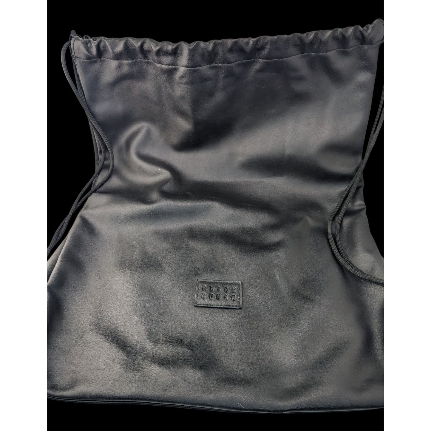 Gothic Black Squad Drawstring Backpack With Inner Zipper Pocket