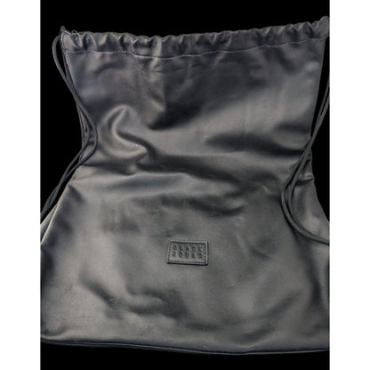 Gothic Black Squad Drawstring Backpack With Inner Zipper Pocket