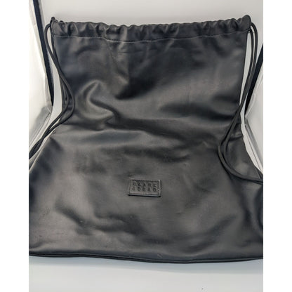 Gothic Black Squad Drawstring Backpack With Inner Zipper Pocket