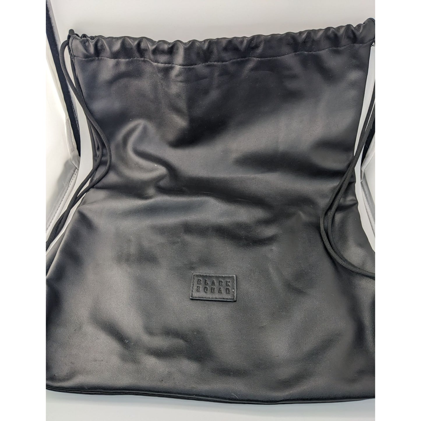 Gothic Black Squad Drawstring Backpack With Inner Zipper Pocket
