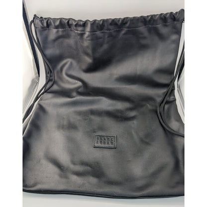 Gothic Black Squad Drawstring Backpack With Inner Zipper Pocket