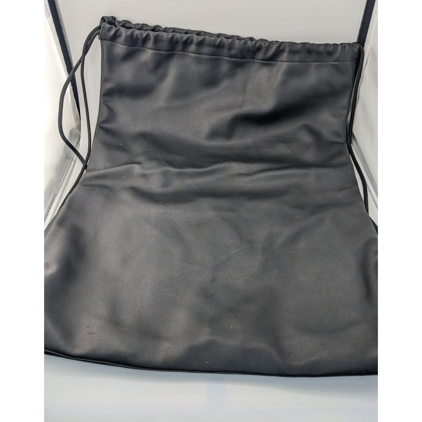 Gothic Black Squad Drawstring Backpack With Inner Zipper Pocket