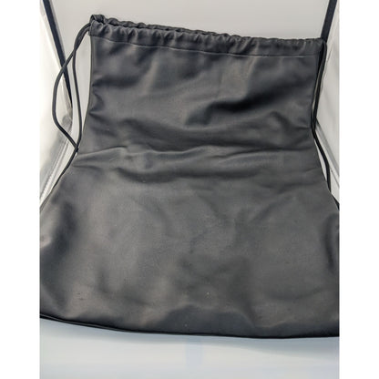 Gothic Black Squad Drawstring Backpack With Inner Zipper Pocket