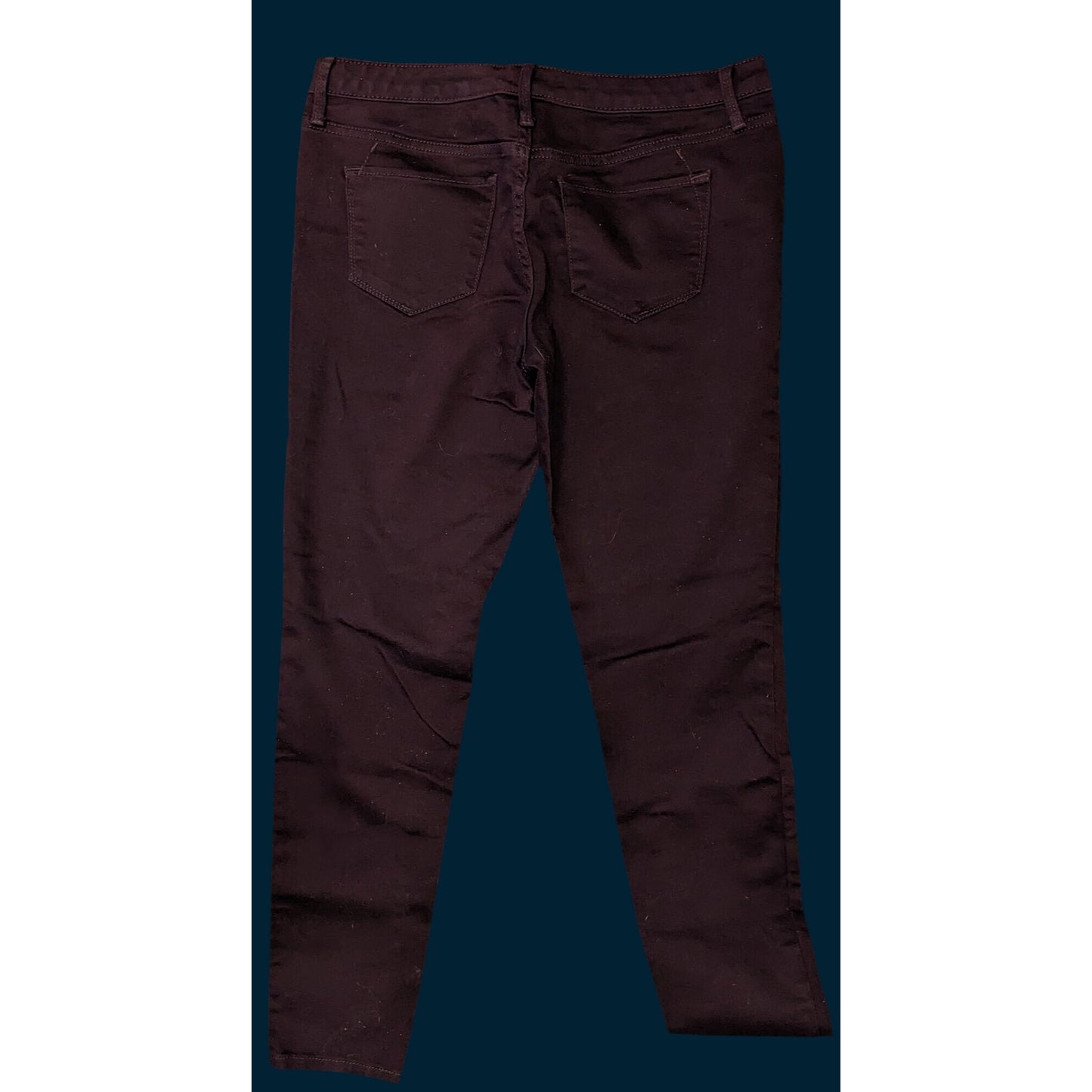 Mossimo Denim Super Stretch Jeans Deep Burgundy Skinny Casual Comfortable Pants