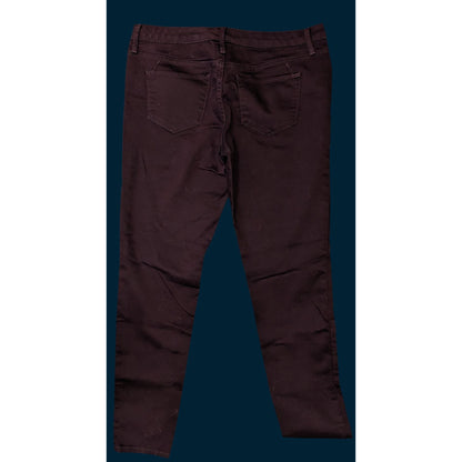 Mossimo Denim Super Stretch Jeans Deep Burgundy Skinny Casual Comfortable Pants