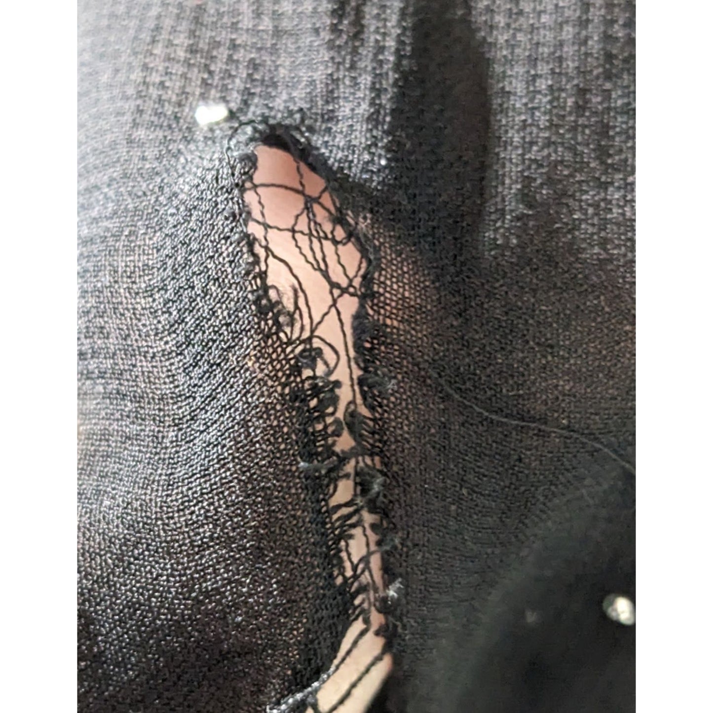Black Bohemian Embroidered Shawl With Metal Stud Accents And Floral Pattern 42 Inches Long