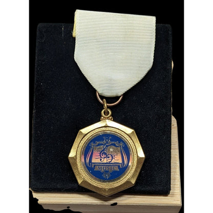 Vintage 70s Music Medal Engraved M.V.C.S. '77