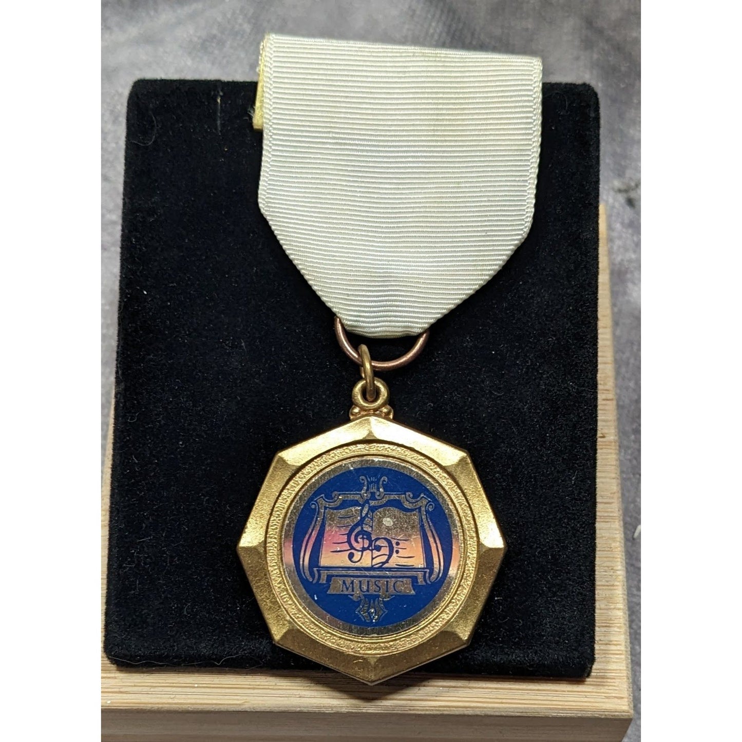 Vintage 70s Music Medal Engraved M.V.C.S. '77