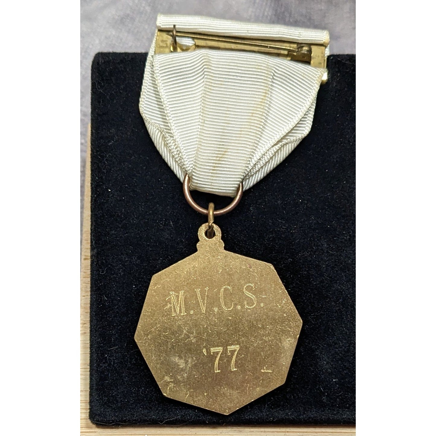 Vintage 70s Music Medal Engraved M.V.C.S. '77
