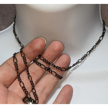 Simple Antique-Style Black Chain Necklace