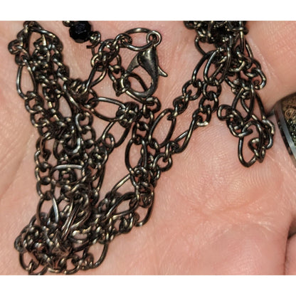 Simple Antique-Style Black Chain Necklace