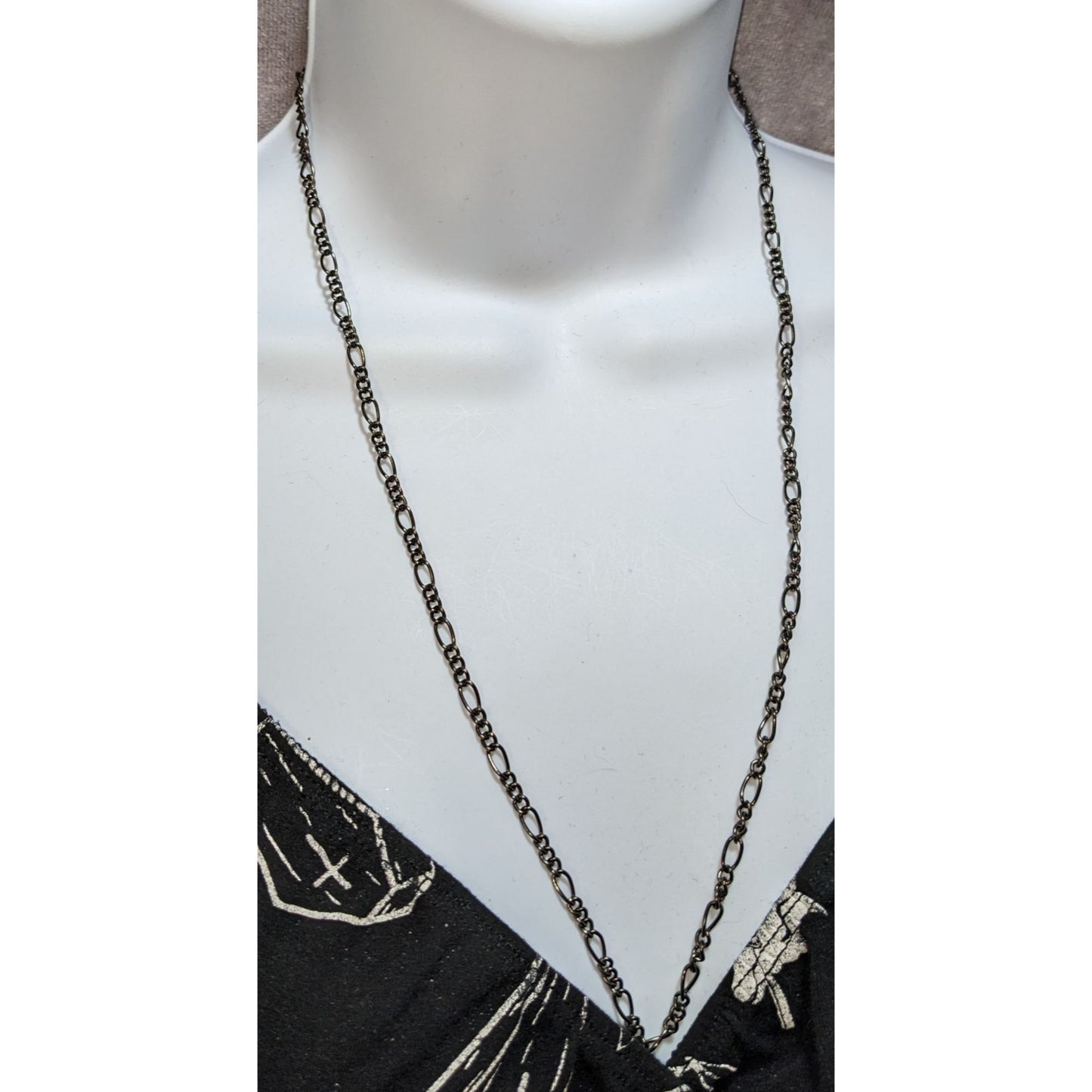 Simple Antique-Style Black Chain Necklace