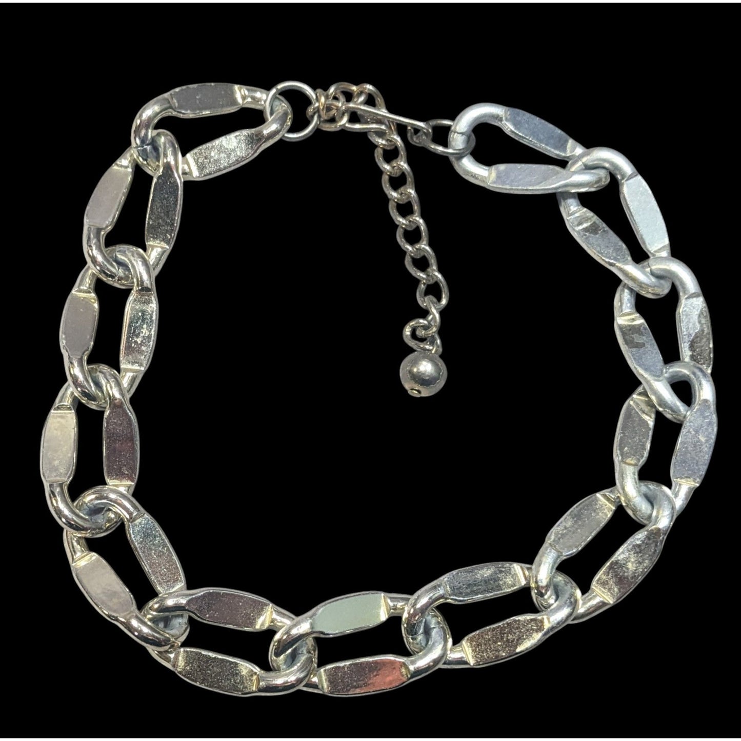 Chunky Silver/Gold Tone Chain Choker Necklace