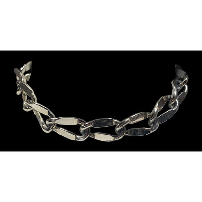 Chunky Silver/Gold Tone Chain Choker Necklace