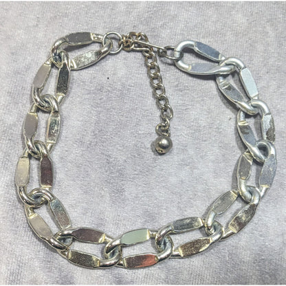 Chunky Silver/Gold Tone Chain Choker Necklace
