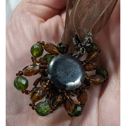 Fairycore Handmade Beaded Flower Pendant Necklace