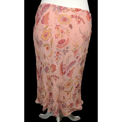 Vintage Chadwick's Pink Silk Floral Skirt