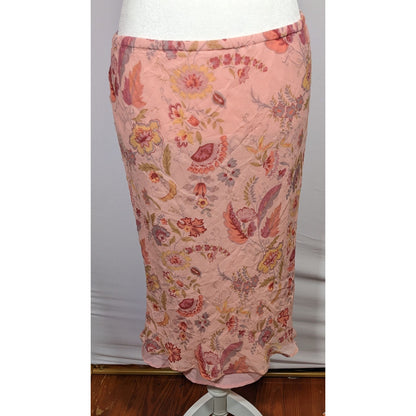 Vintage Chadwick's Pink Silk Floral Skirt