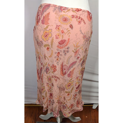 Vintage Chadwick's Pink Silk Floral Skirt