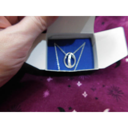 Avon "Believe In Love" Silver Tone Pendant Necklace