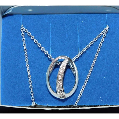 Avon "Believe In Love" Silver Tone Pendant Necklace