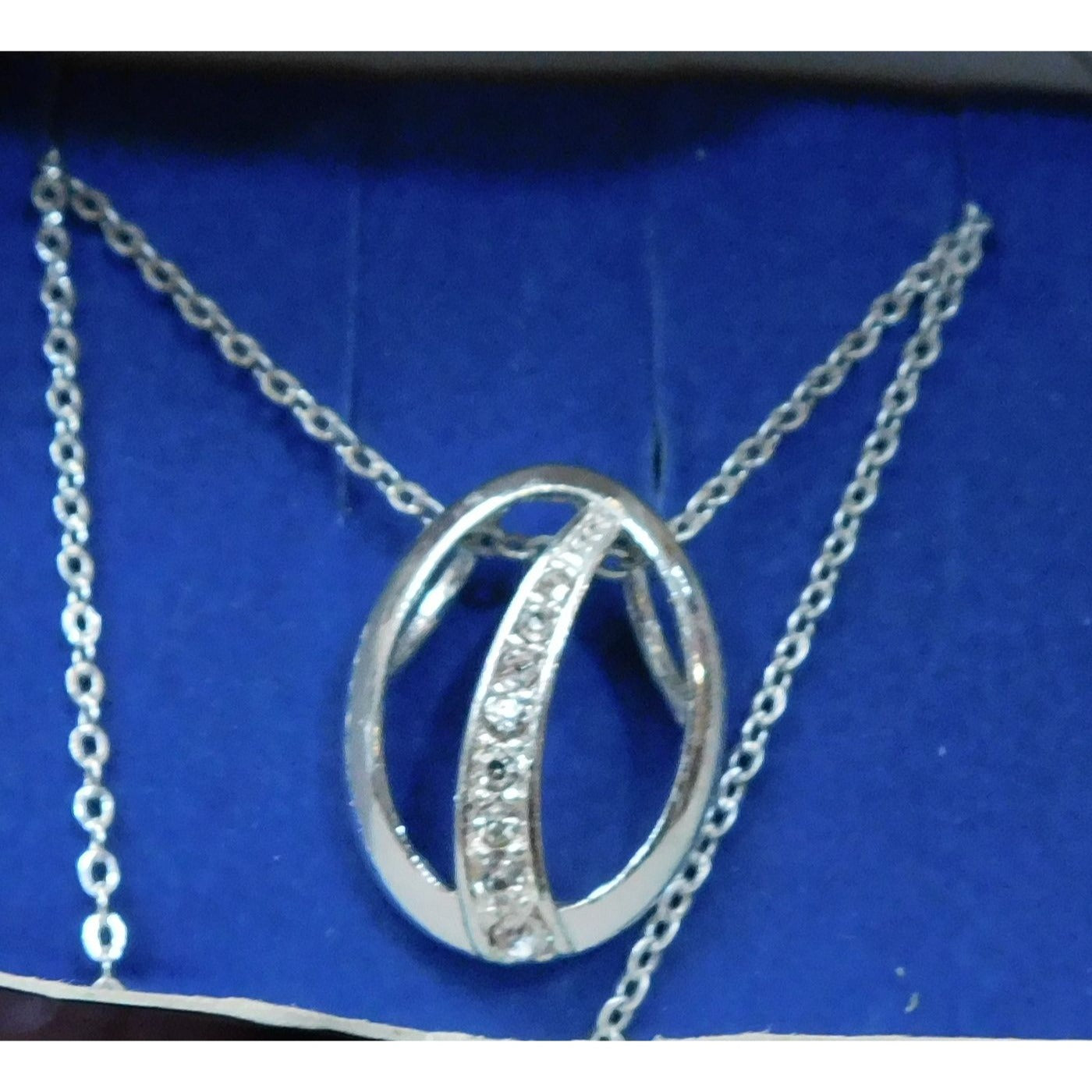 Avon "Believe In Love" Silver Tone Pendant Necklace