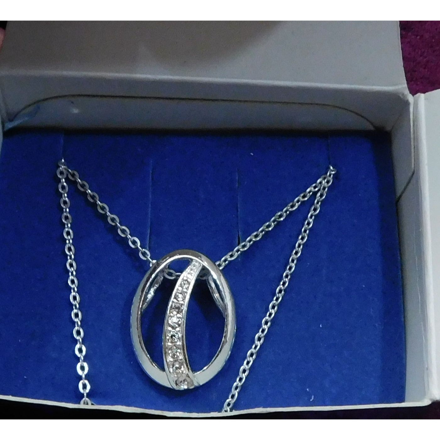 Avon "Believe In Love" Silver Tone Pendant Necklace
