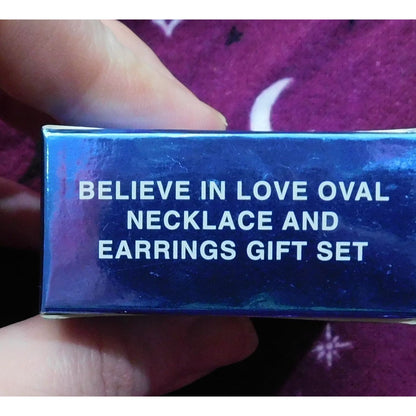 Avon "Believe In Love" Silver Tone Pendant Necklace