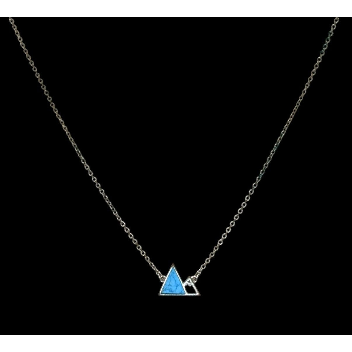 Pure Vida Outdoors Minimalist Mountain Pendant Necklace