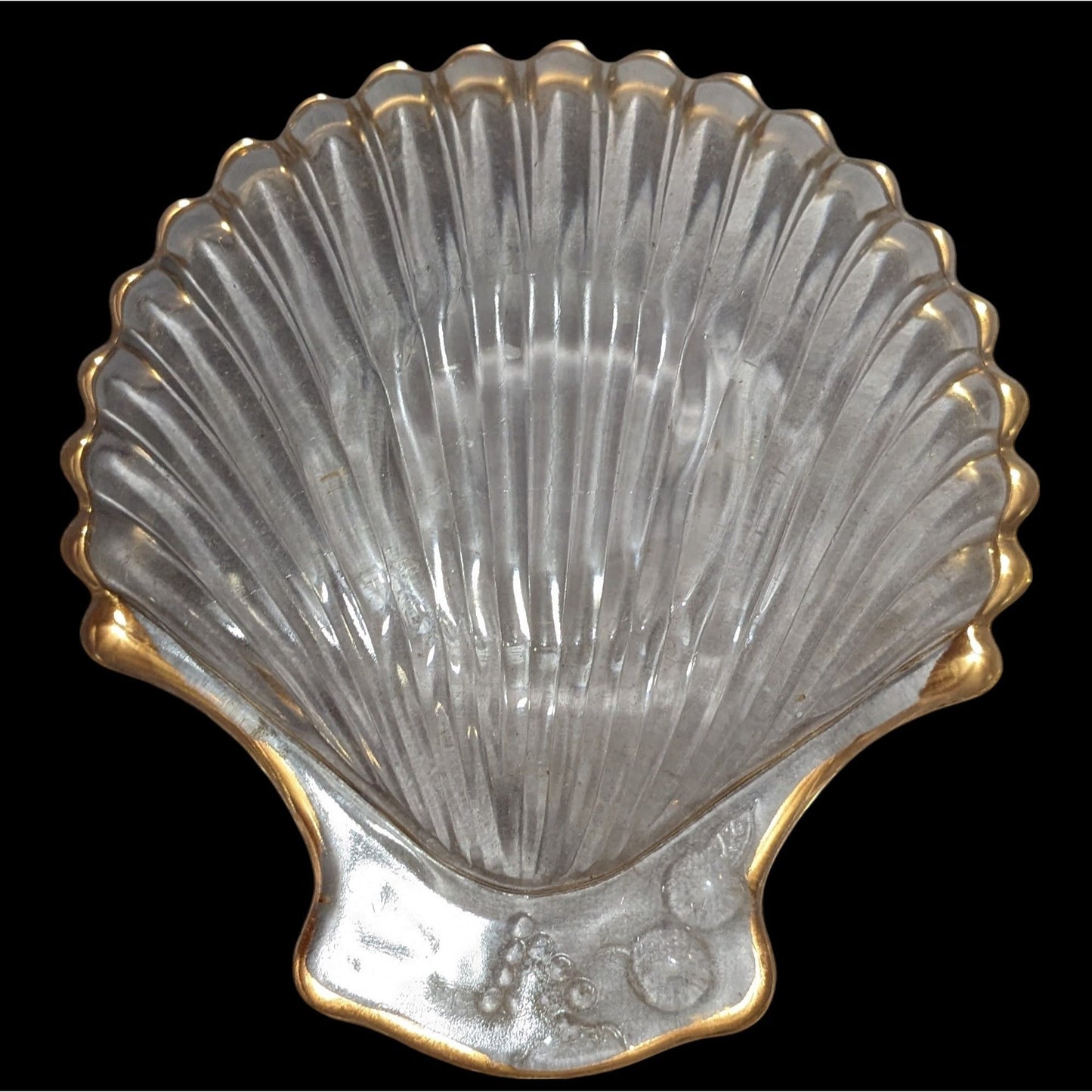 Mermaidcore Clear Glass Seashell Trinket Dish