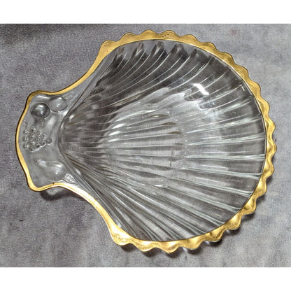 Mermaidcore Clear Glass Seashell Trinket Dish