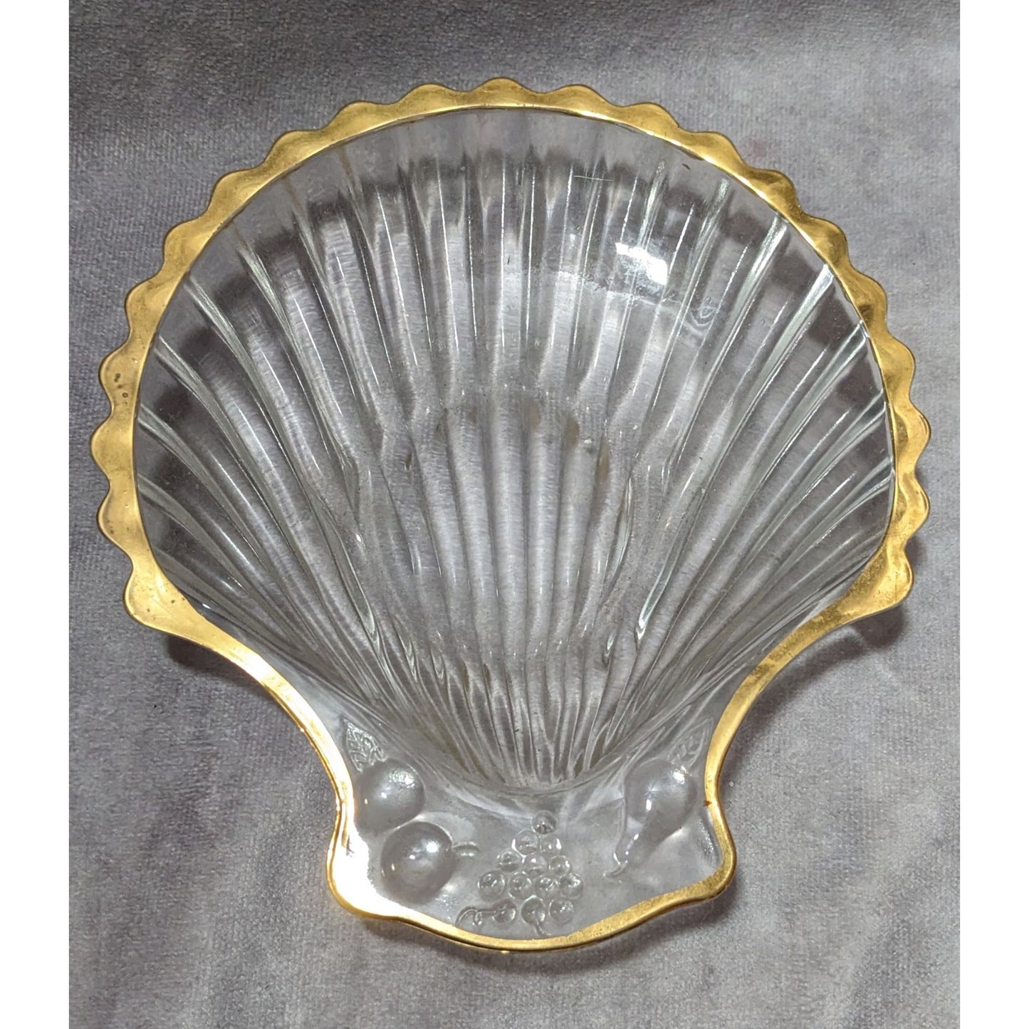 Mermaidcore Clear Glass Seashell Trinket Dish