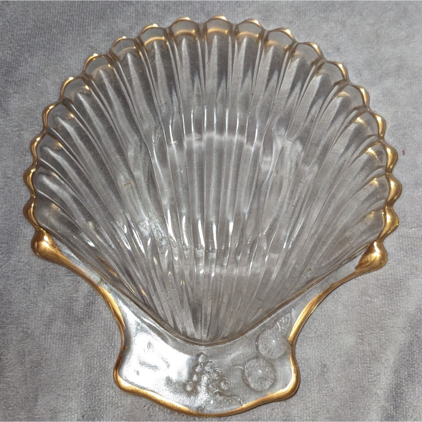 Mermaidcore Clear Glass Seashell Trinket Dish