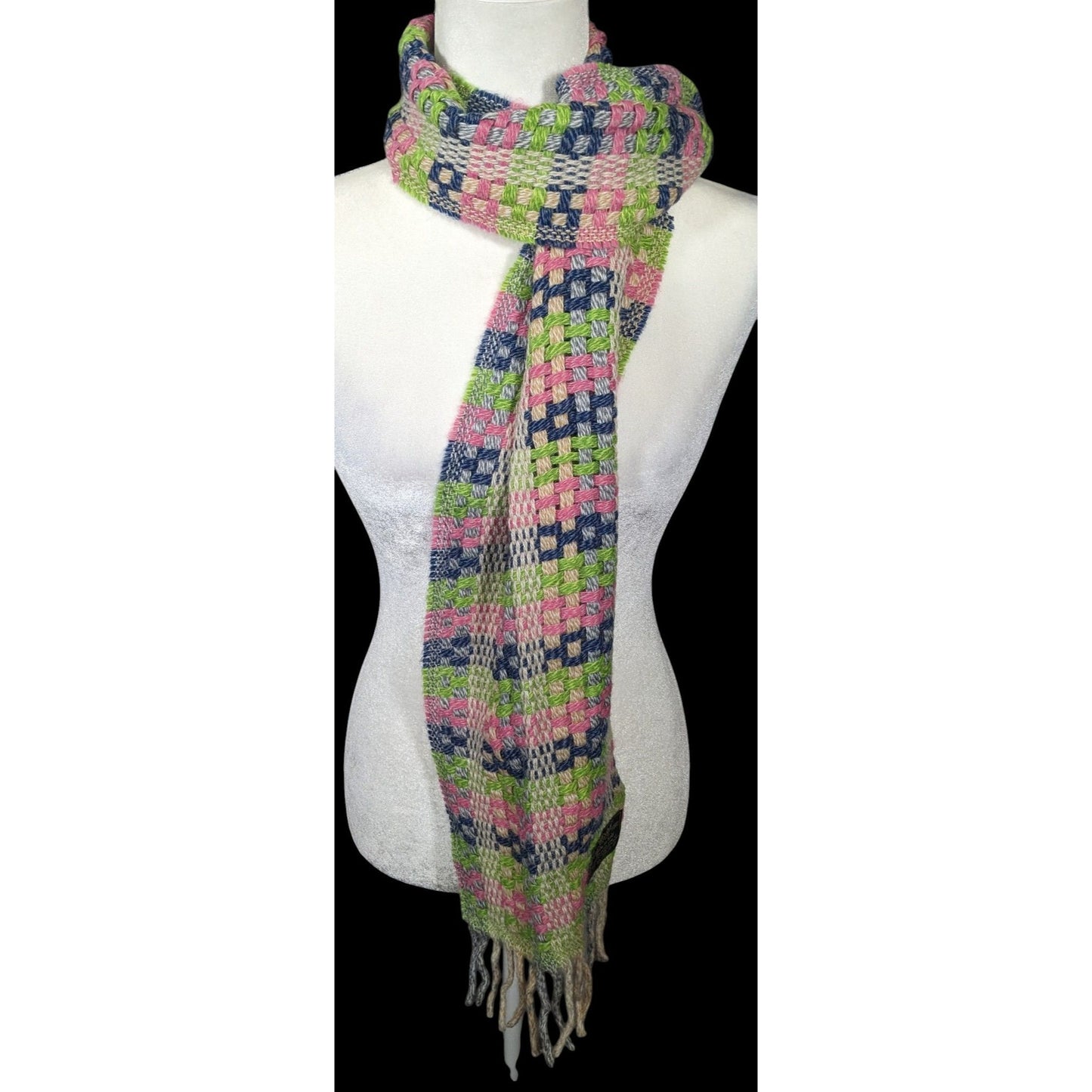 Rainbow Lamb's Wool Fringed Italian Scarf