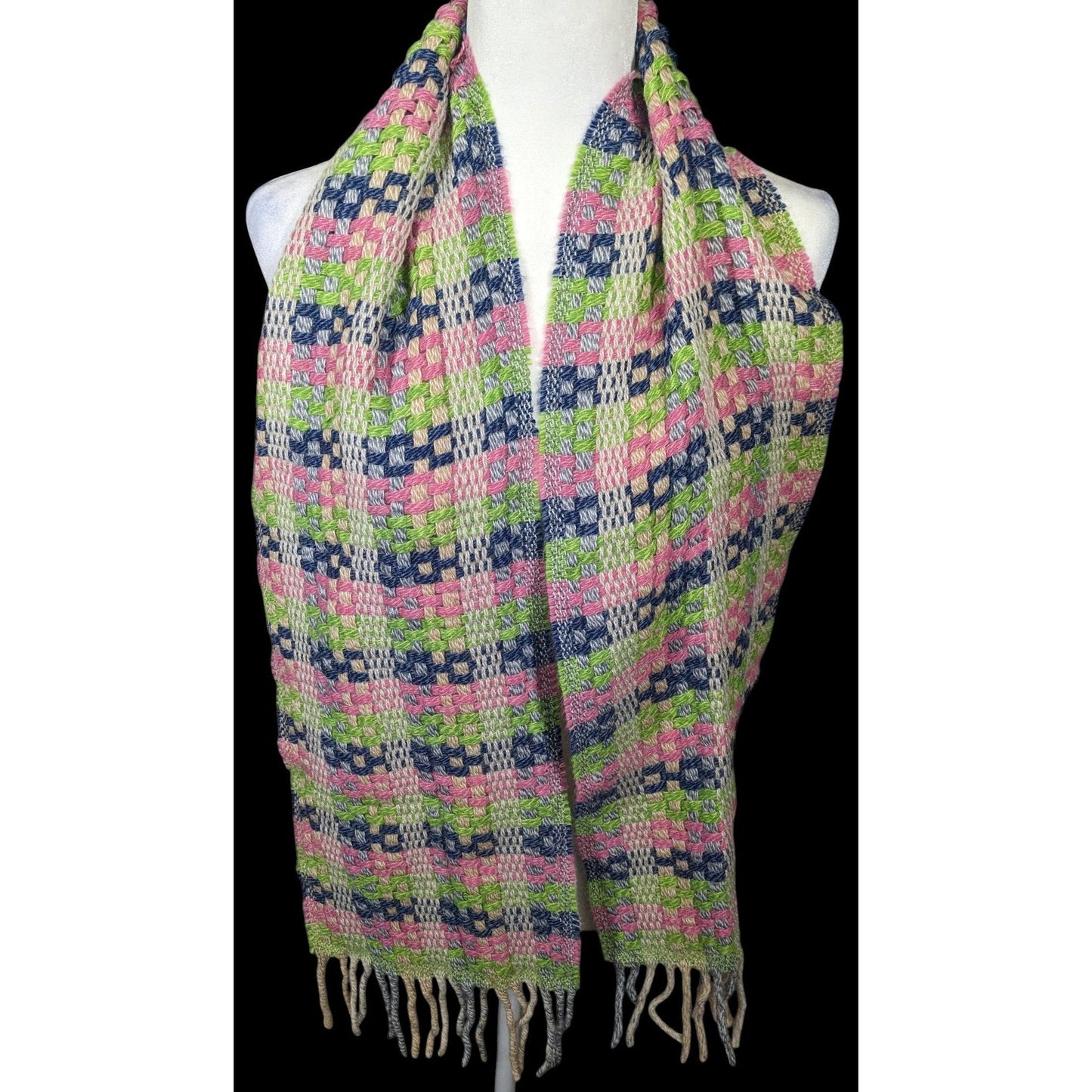 Rainbow Lamb's Wool Fringed Italian Scarf