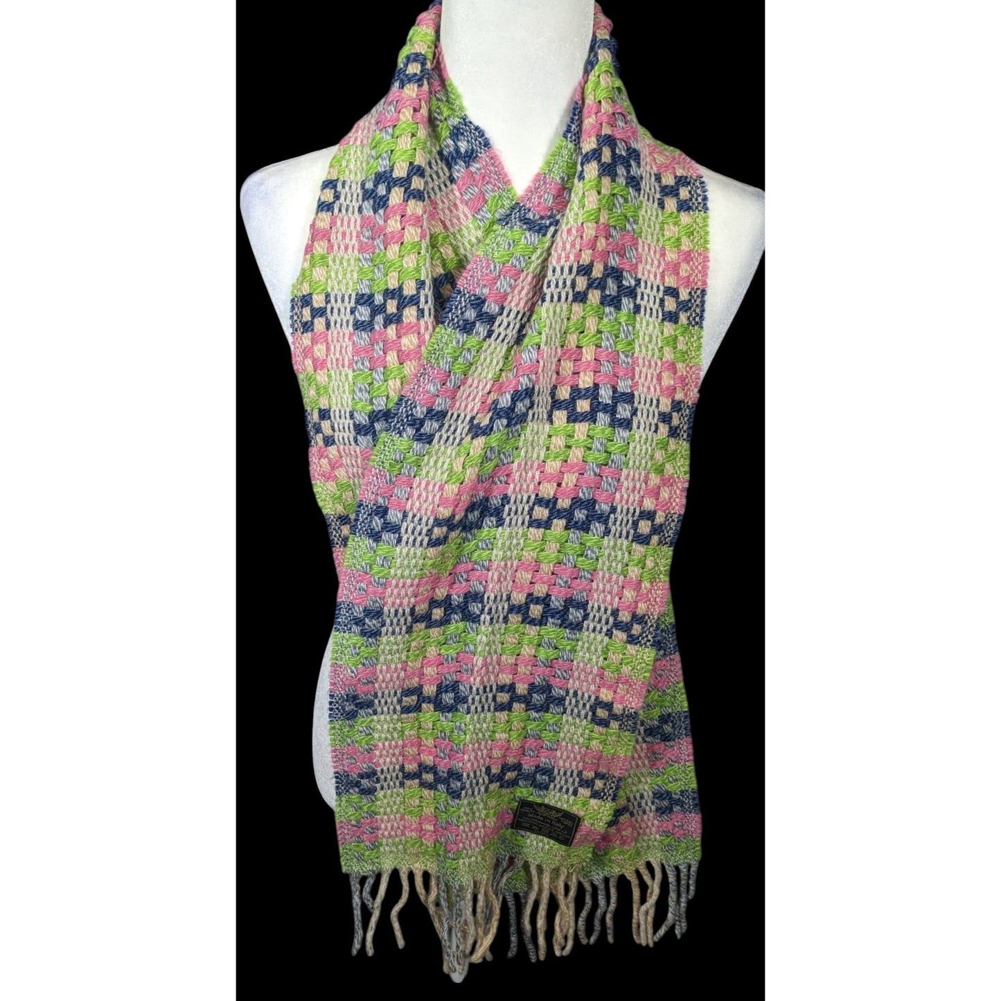 Rainbow Lamb's Wool Fringed Italian Scarf