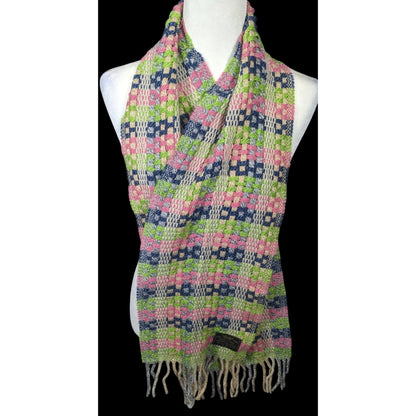 Rainbow Lamb's Wool Fringed Italian Scarf