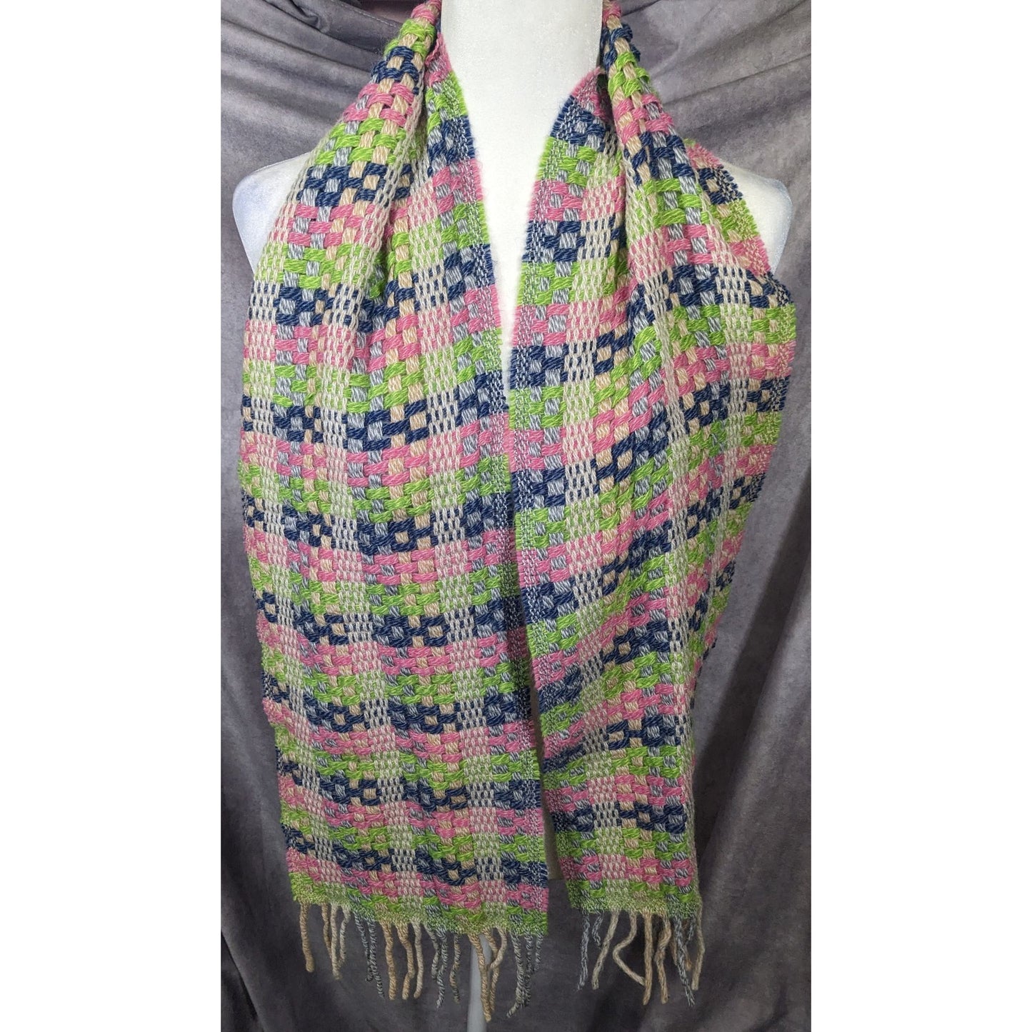 Rainbow Lamb's Wool Fringed Italian Scarf