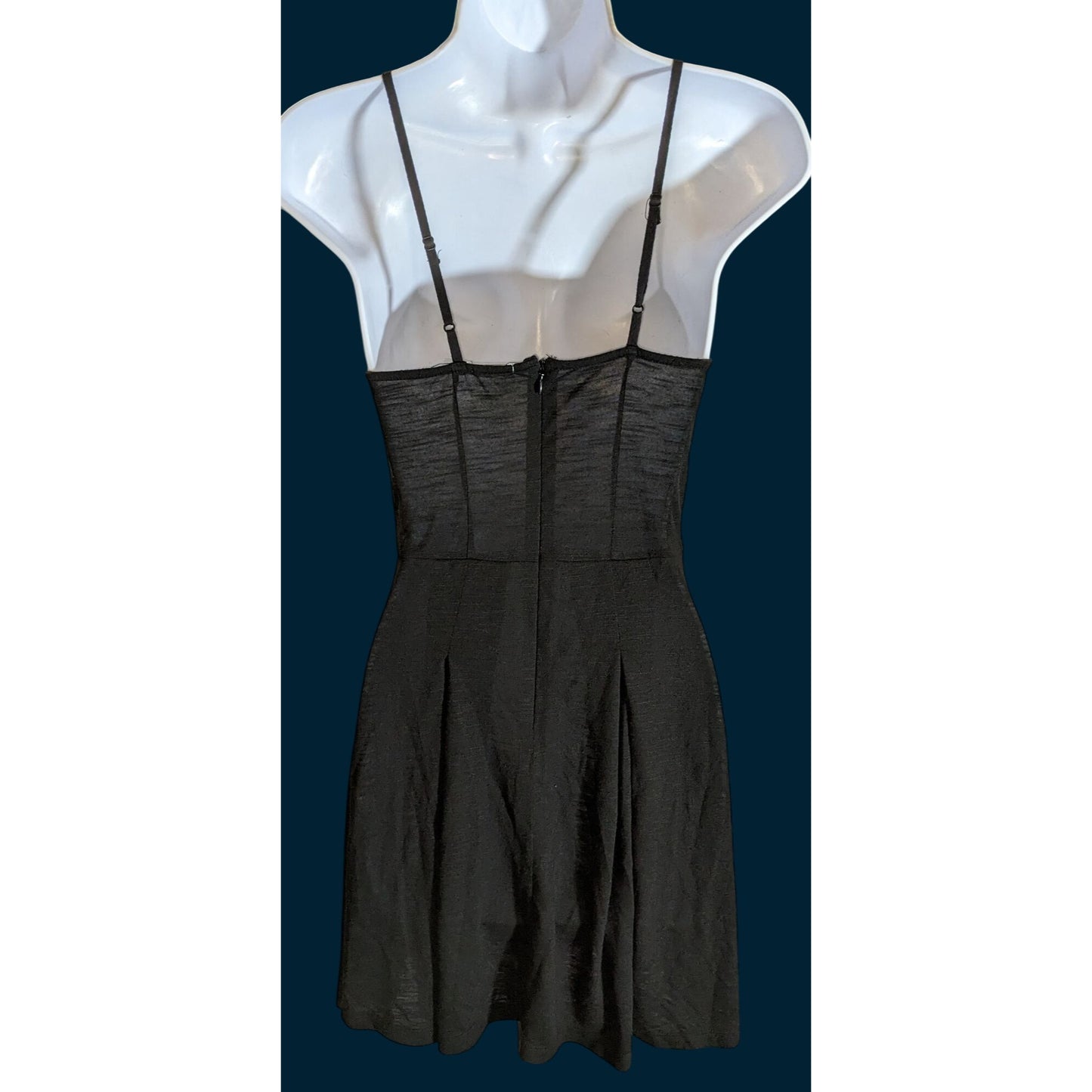 Kimchi Blue Black Summer Dress Button Accent Front Soft Goth Mini Dress