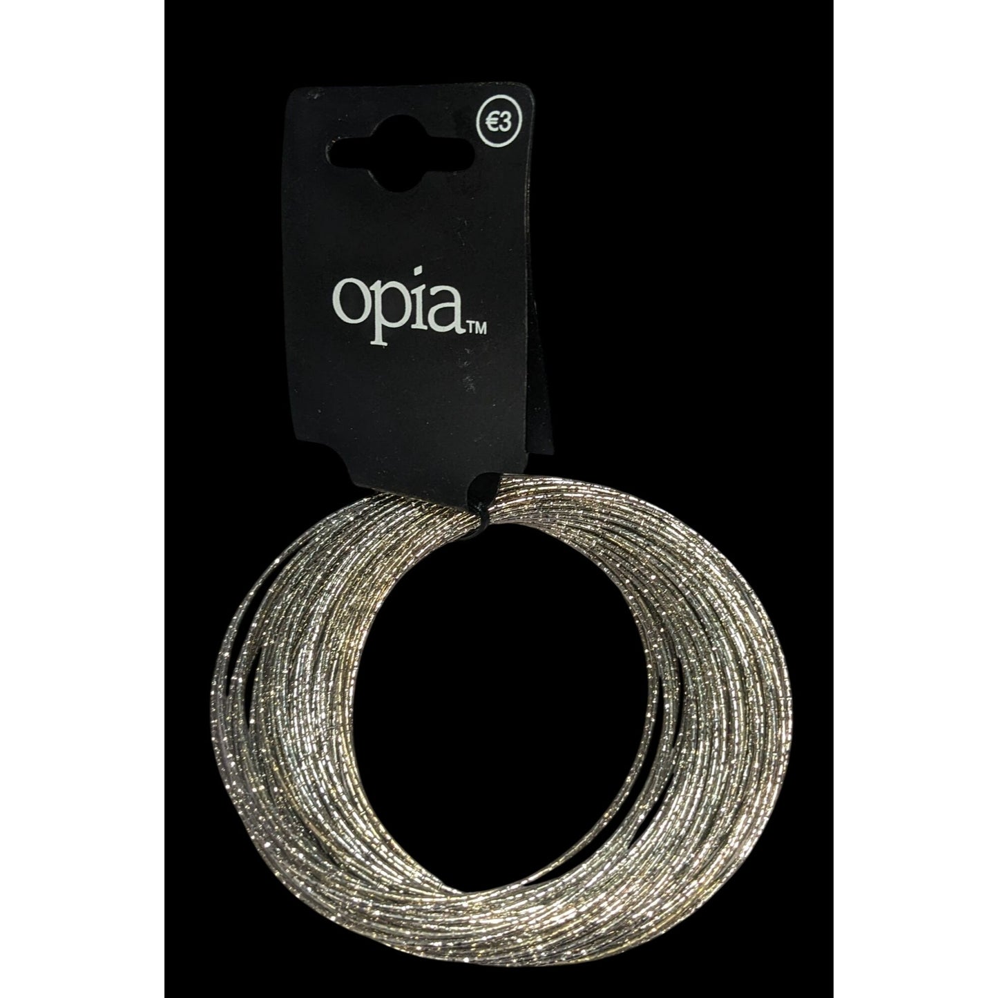 Glam Opia Silver Tone Layered Multi Strand Bracelet Textured Statement Jewelry