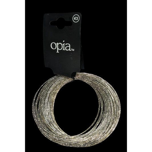 Glam Opia Silver Tone Layered Multi Strand Bracelet Textured Statement Jewelry