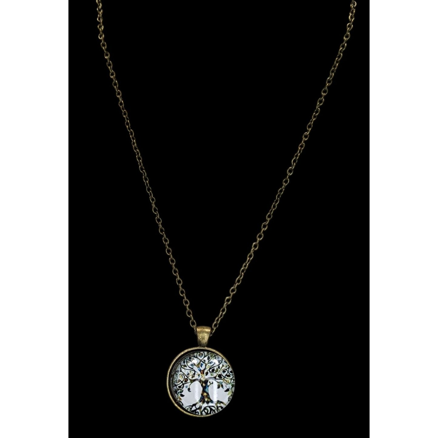 Tree Of Life Pendant Necklace With Antique Bronze Chain