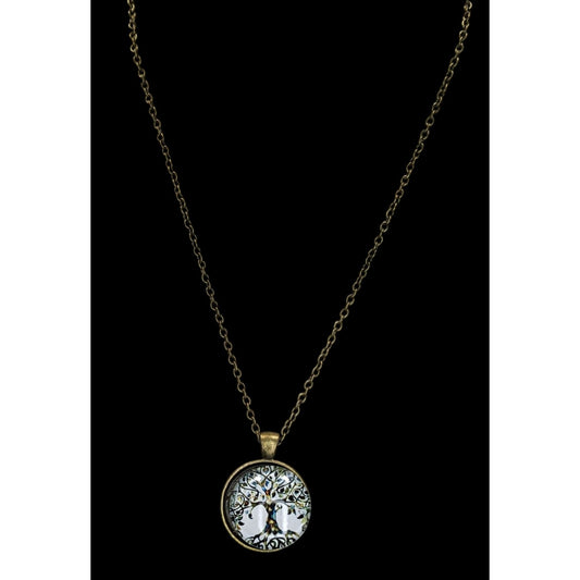 Tree Of Life Pendant Necklace With Antique Bronze Chain