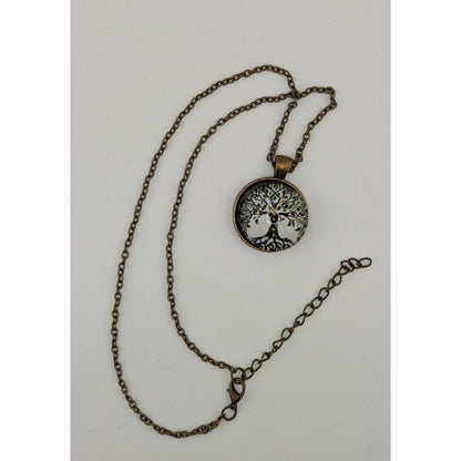 Tree Of Life Pendant Necklace With Antique Bronze Chain