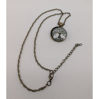 Tree Of Life Pendant Necklace With Antique Bronze Chain