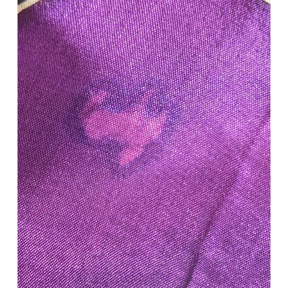 Vintage Artisan Signed Fish Motif Hand-Painted Print Silk Scarf 54"x9" Purple & Teal Abstract Wrap